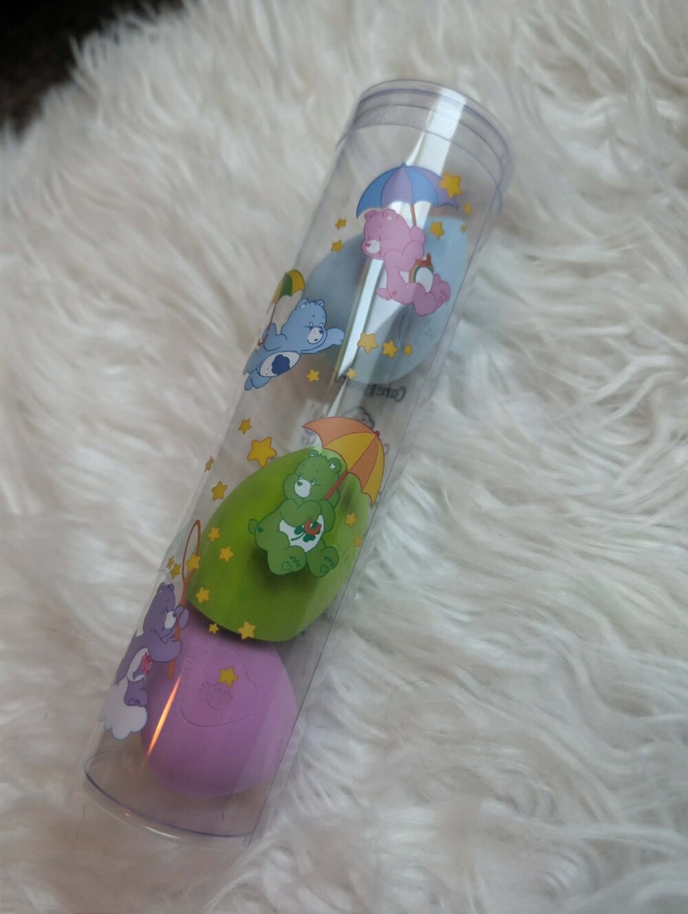 3pc Care Bears Clear with Colorful Spheres Makeup Sponges